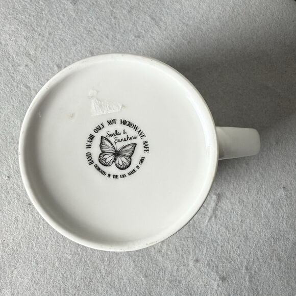 Seeds and Sunshine Floral Mosaic Pattern Coffee Mug Cup - Picture 8 of 9